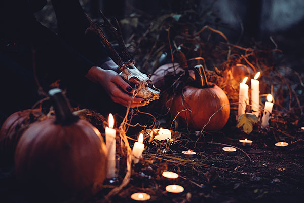 Ceremony in the woods